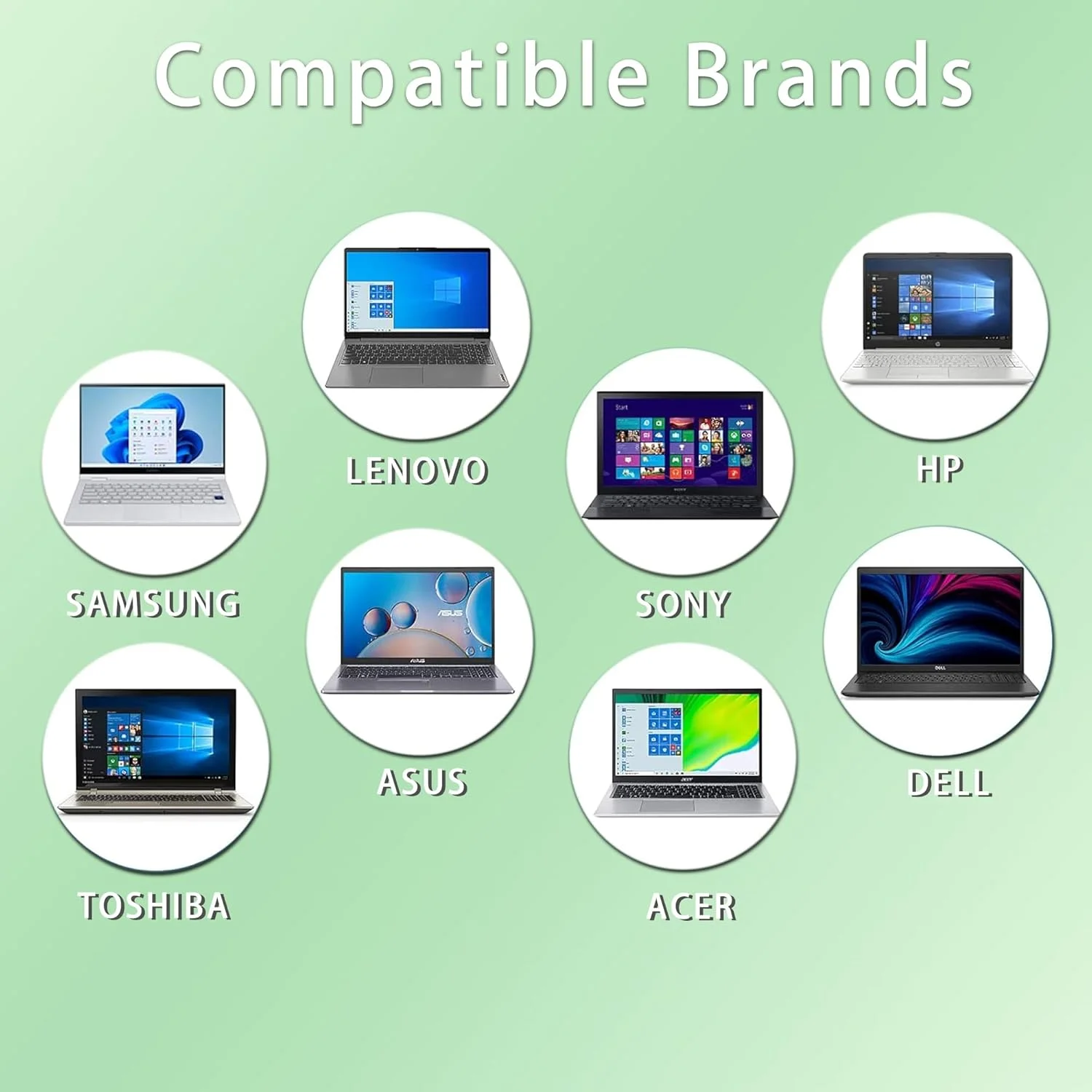 آداپتور شارژر لپ تاپ باریک و جهانی 90 واتی سازگار با دل، اچ پی، ایسر، ایسوس، لنوو، آی بی ام، سونی، فوجیتسو، گیت وی، نوت بوک، الترابوک، کروم بوک به همراه 16 سر