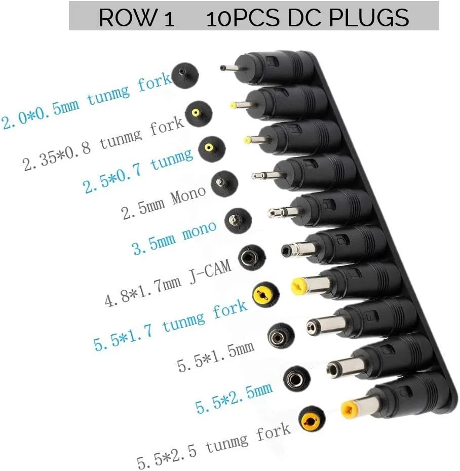 مجموعه 34 عددی اتصالات DC یونیورسال Outtag، آداپتور برق DC، پایه مادگی 5.5x2.1 میلی متر مجموعه 34 عددی اتصالات DC یونیورسال Outtag، آداپتور برق DC، پایه مادگی 5.5x2.1 میلی متر