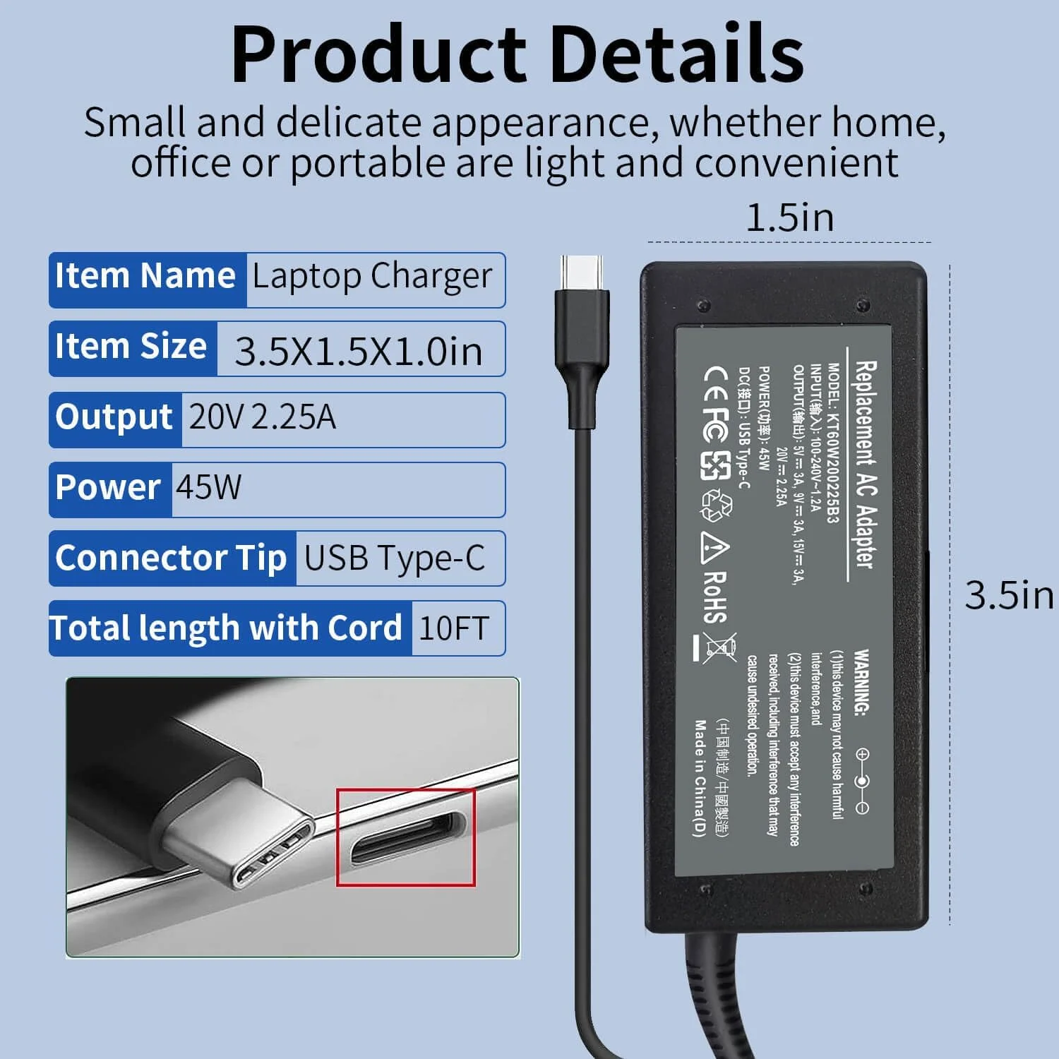 Universal 45W for Chromebook Charger USB C,Laptop Charger Type C Compatible with HP Chromebook Replacement for HP, Dell, Lenovo, Acer, Asus, Samsung Series,Google AC Adapter Type C Power Supply Universal 45W for Chromebook Charger USB C,Laptop Charger Type C Compatible with HP Chromebook Replacement for HP, Dell, Lenovo, Acer, Asus, Samsung Series,Google AC Adapter Type C Power Supply