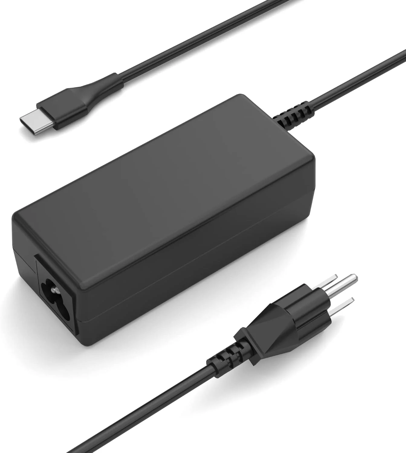 شارژر لپ تاپ یونیورسال 45 وات 65 وات USB C سازگار با اچ پی کروم بوک، دل، لنوو، ایسر، ایسوس، سامسونگ گلکسی، گوگل و سایر آداپتور برق AC کامپیوتر با شارژ سریع نوع C