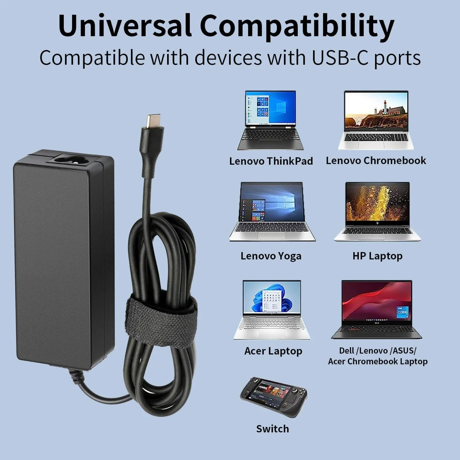 Universal 45W for Chromebook Charger USB C,Laptop Charger Type C Compatible with HP Chromebook Replacement for HP, Dell, Lenovo, Acer, Asus, Samsung Series,Google AC Adapter Type C Power Supply Universal 45W for Chromebook Charger USB C,Laptop Charger Type C Compatible with HP Chromebook Replacement for HP, Dell, Lenovo, Acer, Asus, Samsung Series,Google AC Adapter Type C Power Supply