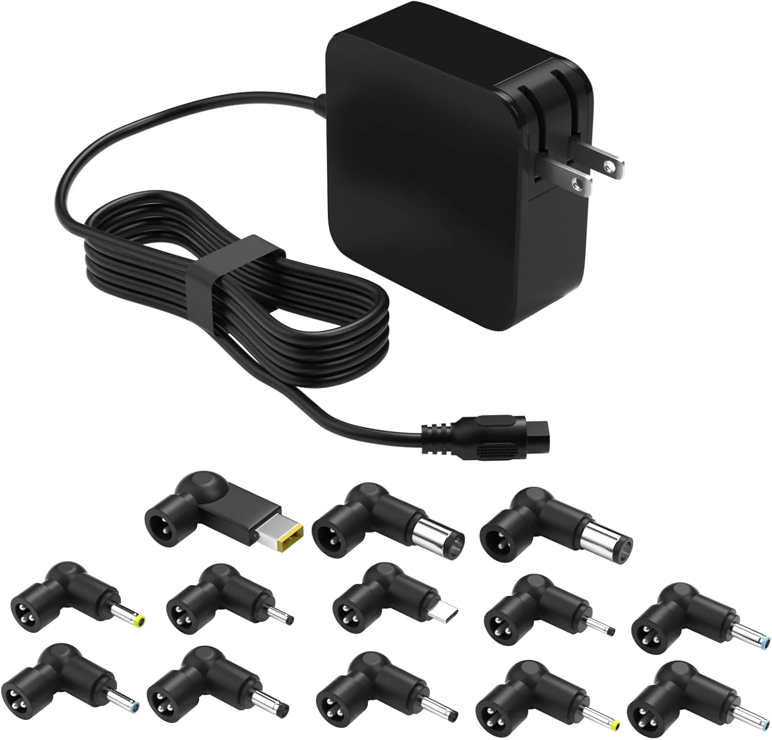 شارژر لپ تاپ 100 واتی GaN USB C PD 3.0 سازگار با لپ تاپ های HP/Dell/MacBook/Lenovo/Asus/Acer/Samsung، شارژر نوع C، جمع و جور و قابل حمل با 13 سری آداپتور و سیم برق شارژر لپ تاپ 100 واتی GaN USB C PD 3.0 سازگار با لپ تاپ های HP/Dell/MacBook/Lenovo/Asus/Acer/Samsung، شارژر نوع C، جمع و جور و قابل حمل با 13 سری آداپتور و سیم برق