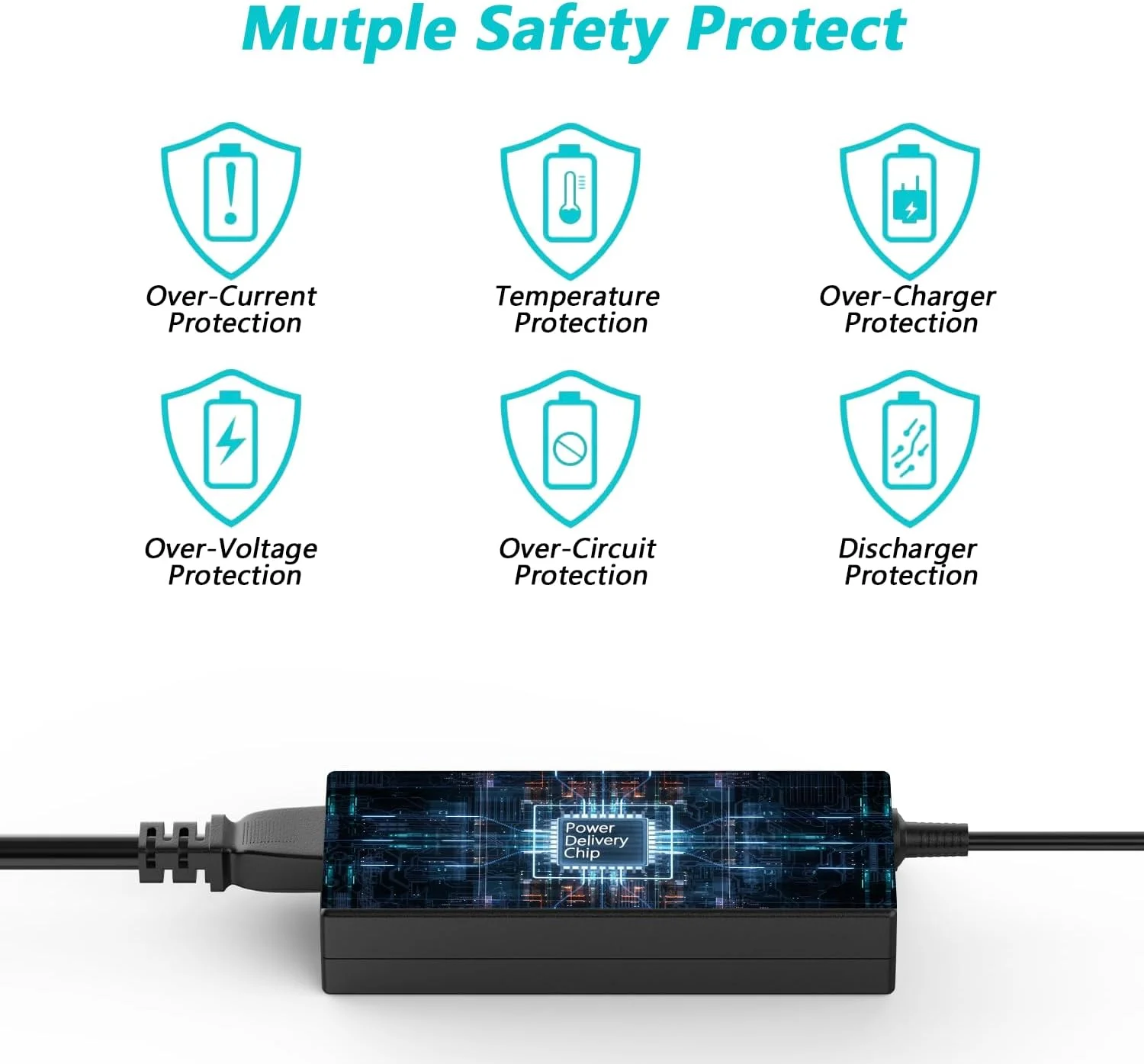 شارژر لپ تاپ یونیورسال 100W 90W USB C سازگار با دل، اچ پی، ایسر، ایسوس، آی بی ام، توشیبا، سامسونگ، سونی، فوجیتسو، گیت وی، نوت بوک، کروم بوک، آداپتور برق AC با 15 سر (سازگار با 65W 45W)