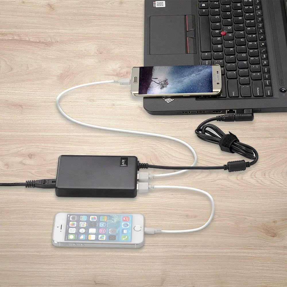 شارژر لپ تاپ یونیورسال 90W -30W برای HP DELL Lenovo و دیگر برندها به همراه 2 پورت USB، آداپتور برق برای سری های Asus F K Q R S TP X Zenbook UX و سری های Vivobook 15 مدل های X512 X513EA X515 X540 F512 F513 F515