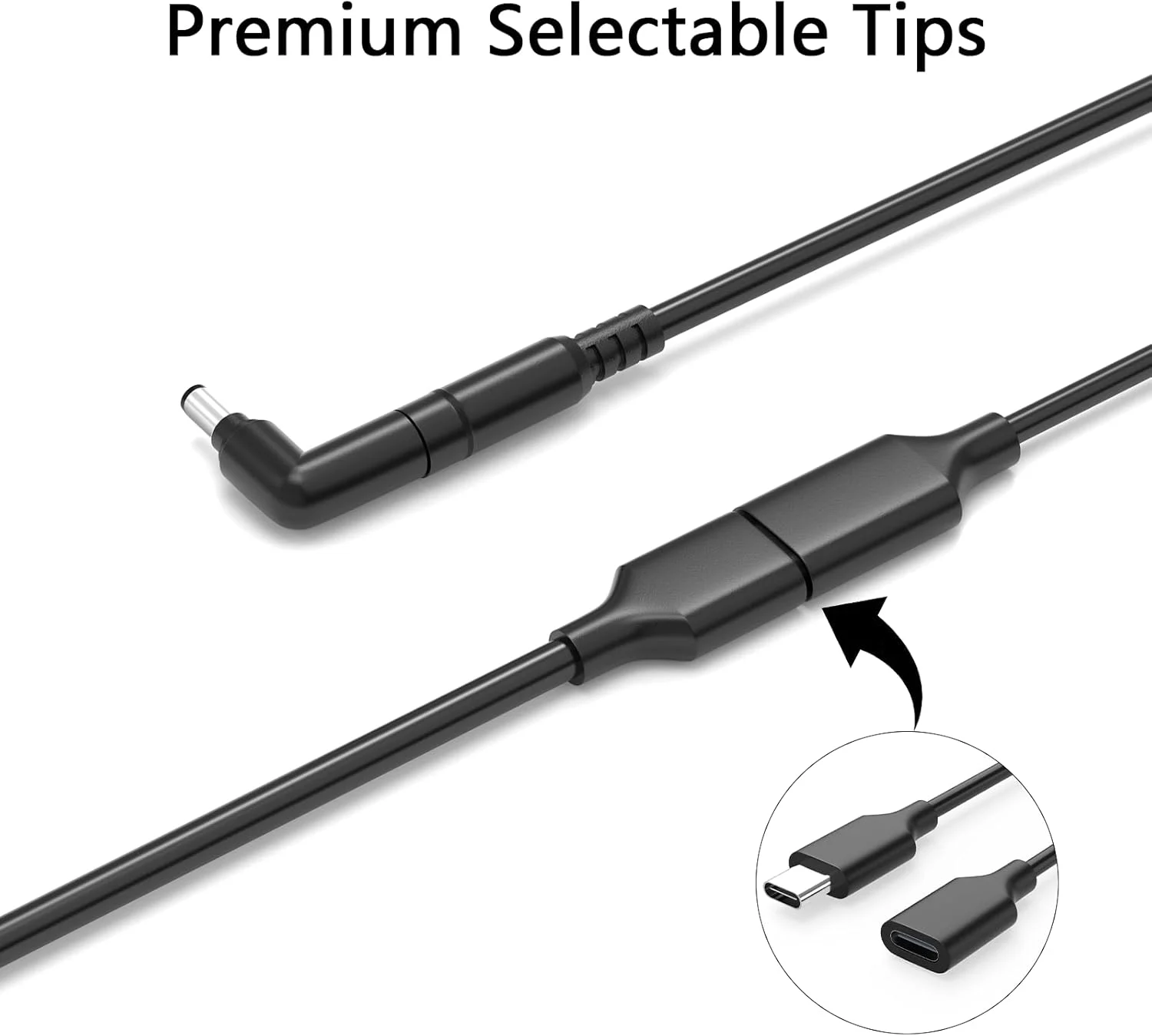 شارژر لپ تاپ یونیورسال 100W 90W USB C سازگار با دل، اچ پی، ایسر، ایسوس، آی بی ام، توشیبا، سامسونگ، سونی، فوجیتسو، گیت وی، نوت بوک، کروم بوک، آداپتور برق AC با 15 سر (سازگار با 65W 45W)