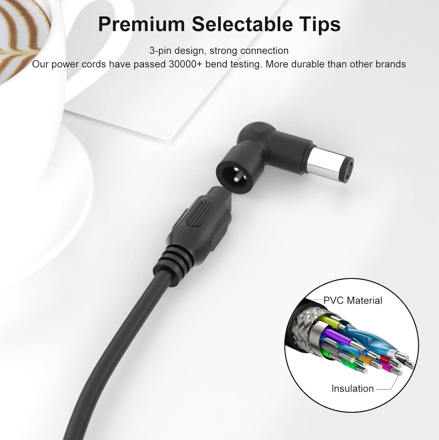 شارژر لپ تاپ 100 واتی GaN USB C PD 3.0 سازگار با لپ تاپ های HP/Dell/MacBook/Lenovo/Asus/Acer/Samsung، شارژر نوع C، جمع و جور و قابل حمل با 13 سری آداپتور و سیم برق