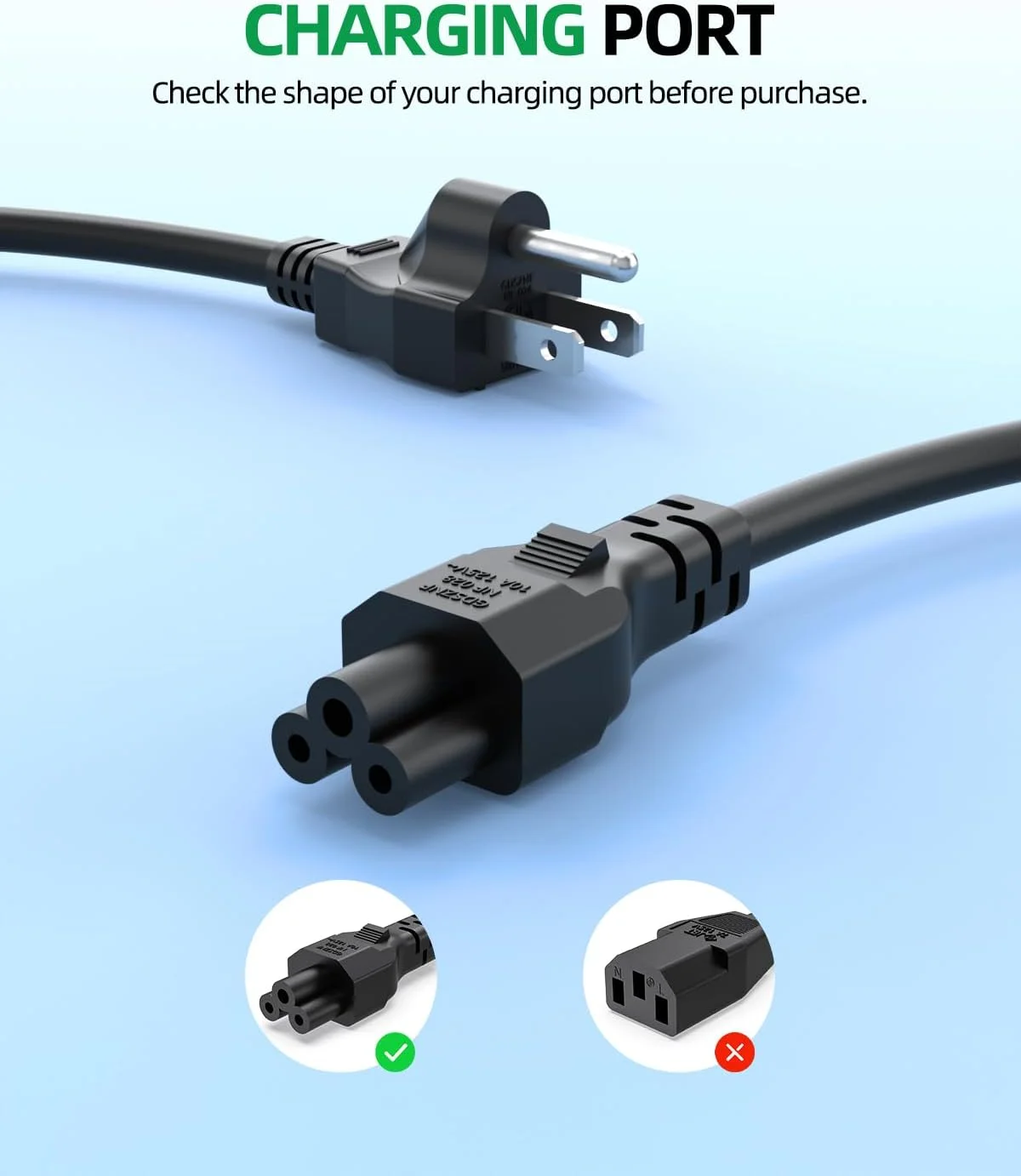 کابل برق 3 شاخه C5، کابل AC سازگار با HP، Dell، Lenovo، Acer، Asus، Toshiba، MSI Notebook، LG Samsung Sony TV Monitor Printer Scanner Laptop Charger Replacement کابل برق 3 شاخه C5، کابل AC سازگار با HP، Dell، Lenovo، Acer، Asus، Toshiba، MSI Notebook، LG Samsung Sony TV Monitor Printer Scanner Laptop Charger Replacement