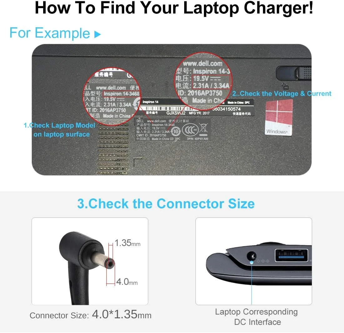 شارژر لپ تاپ 45 واتی، سازگار با ایسوس ویووبوک 14 s15 15 17 X515 X712 X541 X540 X512 F415