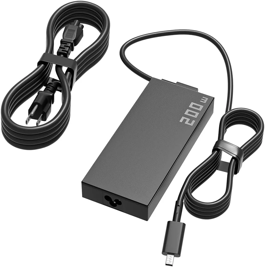 شارژر 200 واتی سازگار با لپ‌تاپ‌های ASUS ROG Zephyrus G16 G14 GA605 GU605 GA403 Flow Z13 GZ302EA V16 V3607 TUF Gaming A14 FA401UV FA401UU FA401WU FA401WV FA401KM