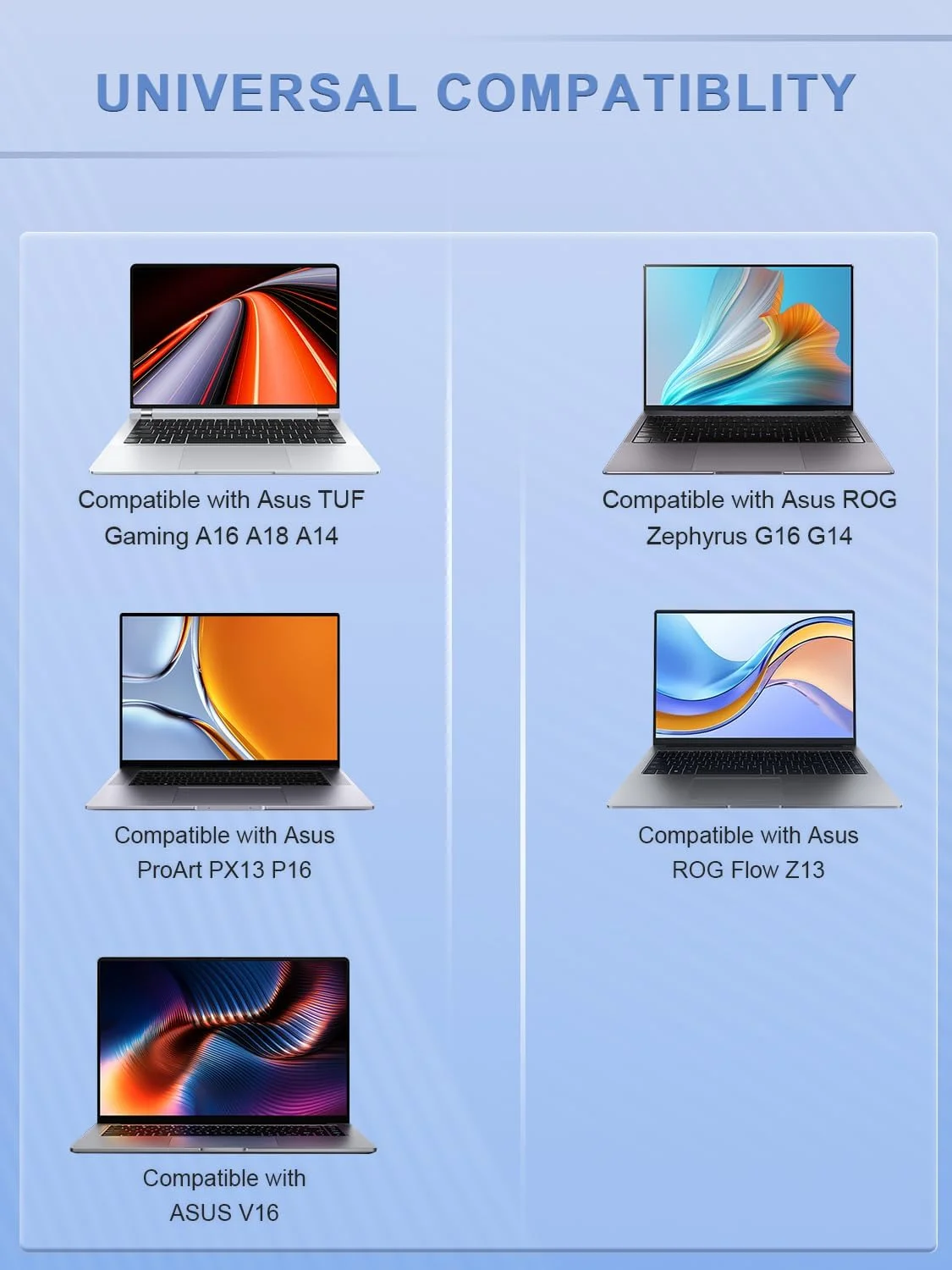 شارژر 240 واتی سازگار با لپ‌تاپ‌های Asus ROG Zephyrus G16 G14 GU605 GA605 GA403 TUF Gaming A18 A16 A14 FA608 FA401 FA808 ProArt P16 PX13 H7606 HN7306 V16 V3607 Flow Z13 GZ302EA