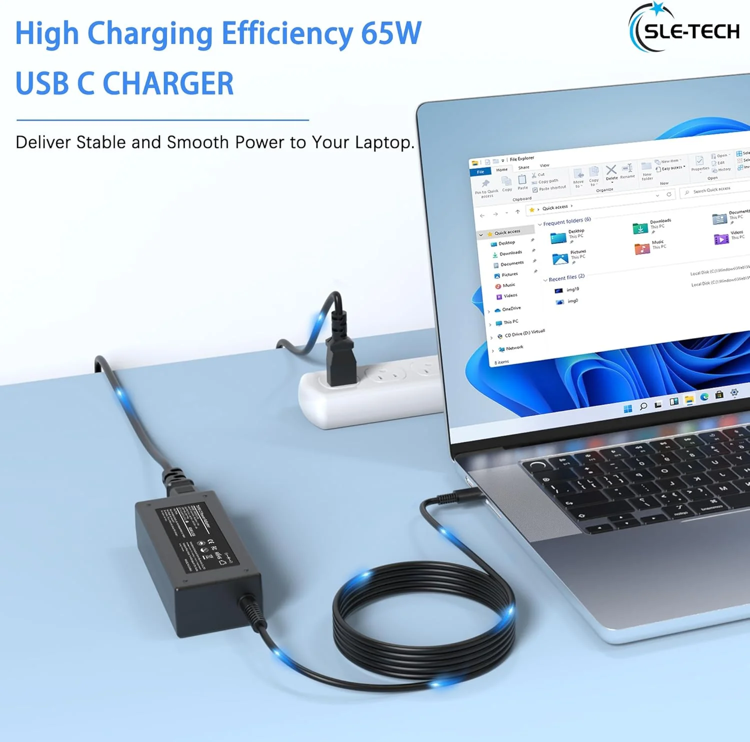 آداپتور 65 واتی USB C سازگار با Lenovo Thinkpad/Yoga/Chromebook، T480 T480S C930 C940 100e 300e 500e ADLX65YLC3D 4X20M26268 ADLX65YDC2A