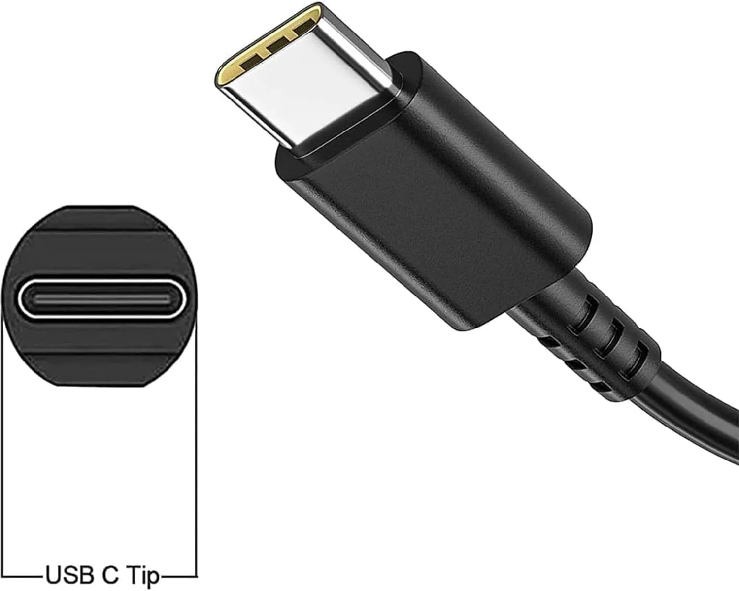 شارژر 65 واتی TPYE-C برای شارژر لپ‌تاپ USB-C، جایگزین برای Lenovo Thinkpad/Yoga، Dell Chromebook 3100، Latitude 5420، Asus، Samsung، Acer، Google Series Type C Power Cord(SF-202325)