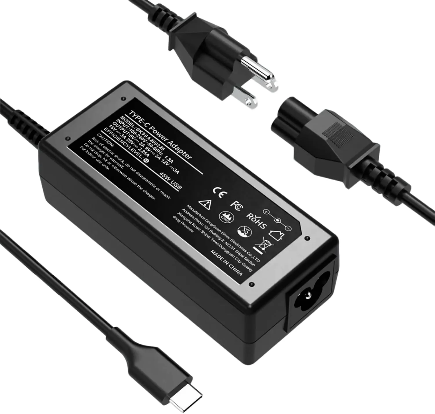 شارژر لپ تاپ 45 واتی جایگزین برای سری های اچ پی کروم بوک اسپکتر ایکس 360 لنوو تینک پد یوگا دل کروم بوک لتیتود ایسر ایسوس سامسونگ گوگل، سیم برق یونیورسال تایپ سی USB C شارژر لپ تاپ 45 واتی جایگزین برای سری های اچ پی کروم بوک اسپکتر ایکس 360 لنوو تینک پد یوگا دل کروم بوک لتیتود ایسر ایسوس سامسونگ گوگل، سیم برق یونیورسال تایپ سی USB C