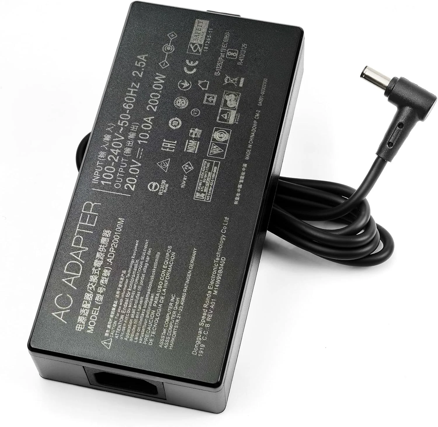 شارژر 200 وات 20 ولت 10 آمپر مناسب برای لپ تاپ های ایسوس Rog Zephyrus G15 GA503RM، TUF Dash F15 FX516PR، TUF A15 2021 F15 2021 F17 2021 ADP-200JB D