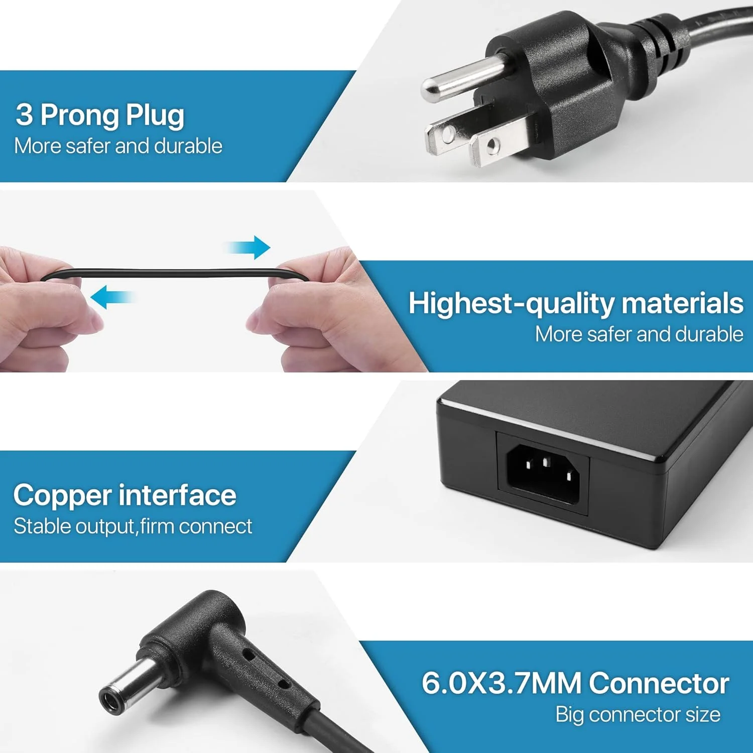 شارژر 200 وات 20 ولت 10 آمپر مناسب برای لپ تاپ های ایسوس Rog Zephyrus G15 GA503RM، TUF Dash F15 FX516PR، TUF A15 2021 F15 2021 F17 2021 ADP-200JB D