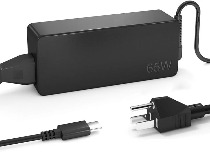 شارژر لپ تاپ 65 واتی USB C برای کامپیوترهای لنوو Thinkpad/Yoga/Chromebook، آداپتور برق AC سریع Type C برای HP Acer Asus Samsung Mac Book Dell Chromebook Latitude xps 13 Series