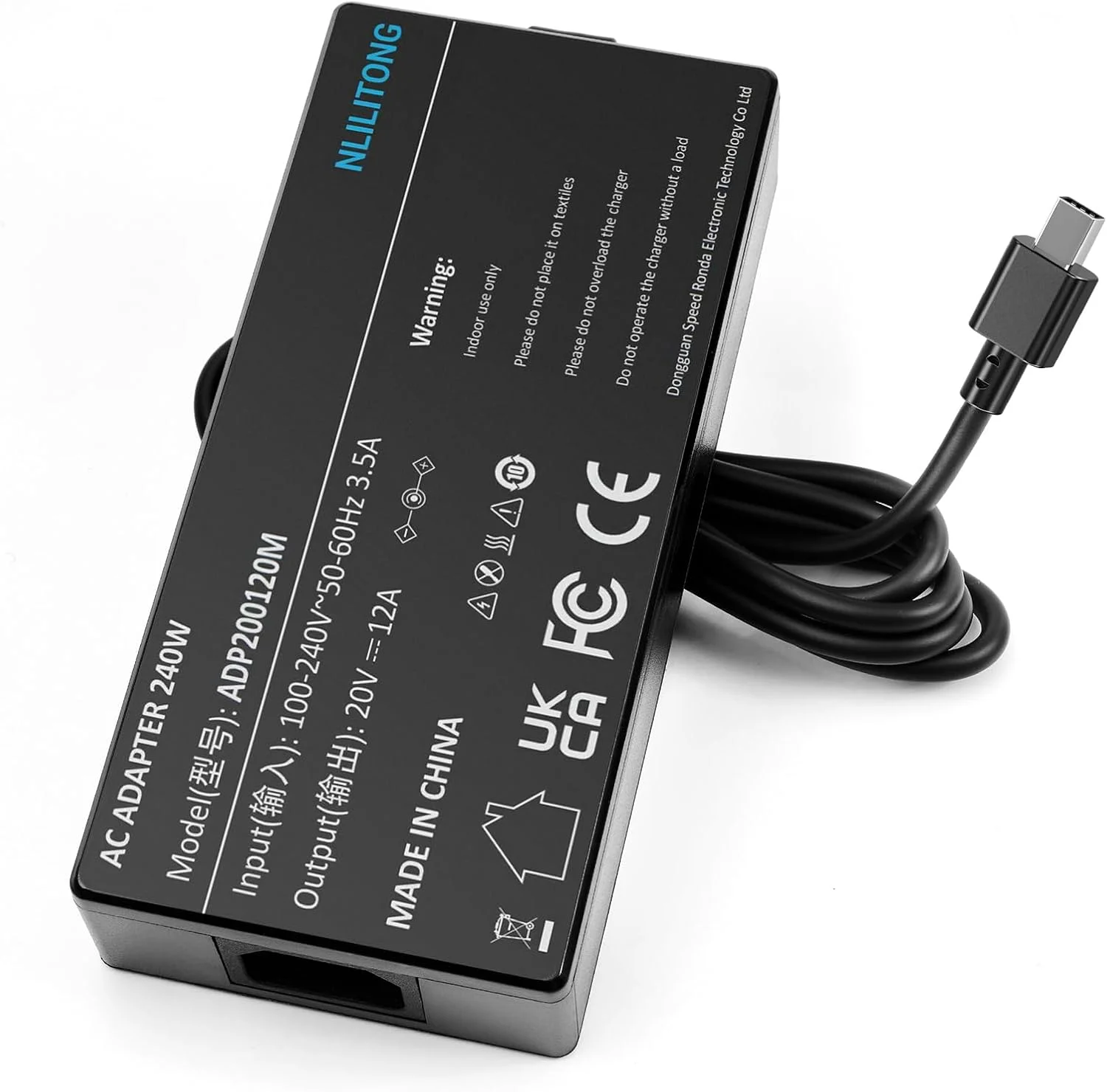 شارژر 240 واتی سازگار با لپ‌تاپ‌های Asus ProArt P16 PX13 H7606 HN7306 Rog Zephyrus G16 GU605 GU605C GU605M TUF Gaming A16 FA608 FA608U FA608W آداپتور برق