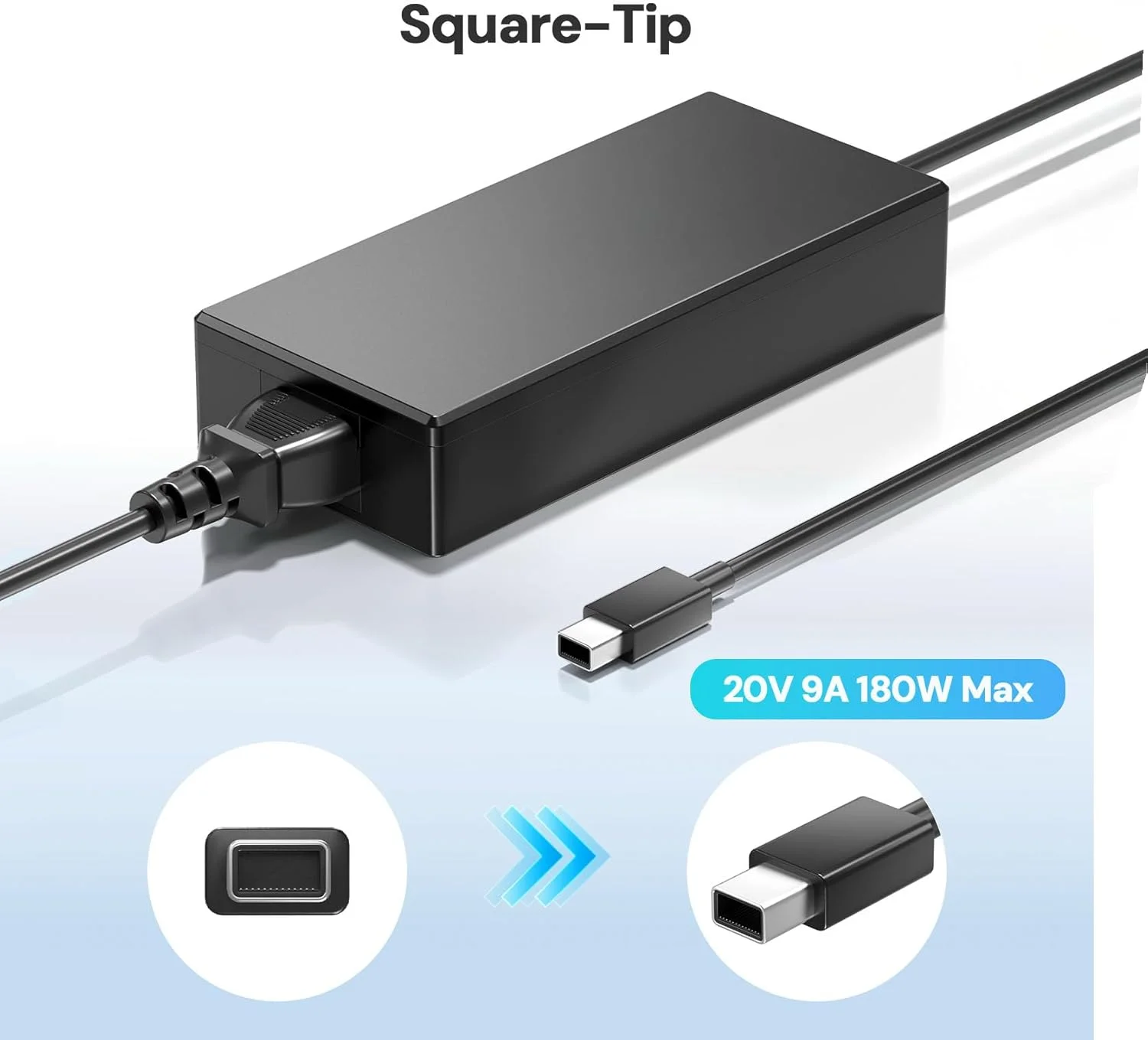 شارژر 180 واتی مناسب برای لپ تاپ گیمینگ ایسوس Rog Zephyrus G14 (2024) مدل های GA403 GA403UI GA403UV GA403UU، آداپتور AC 20V 9A مدل ADP-180TB K، منبع تغذیه A22-180P1A