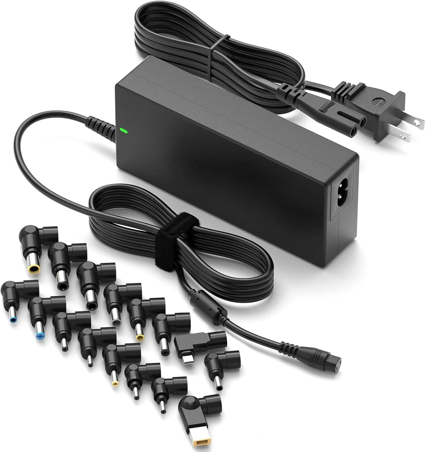 Powseed 90W Universal Laptop Charger USB C for Lenovo MacBook HP Dell Asus Acer Toshiba Samsung Sony Gateway Chromebook 5V 12V 18.5V 19V 19.5V 20V Power Supply Cord AC Adapter with 16 Tips