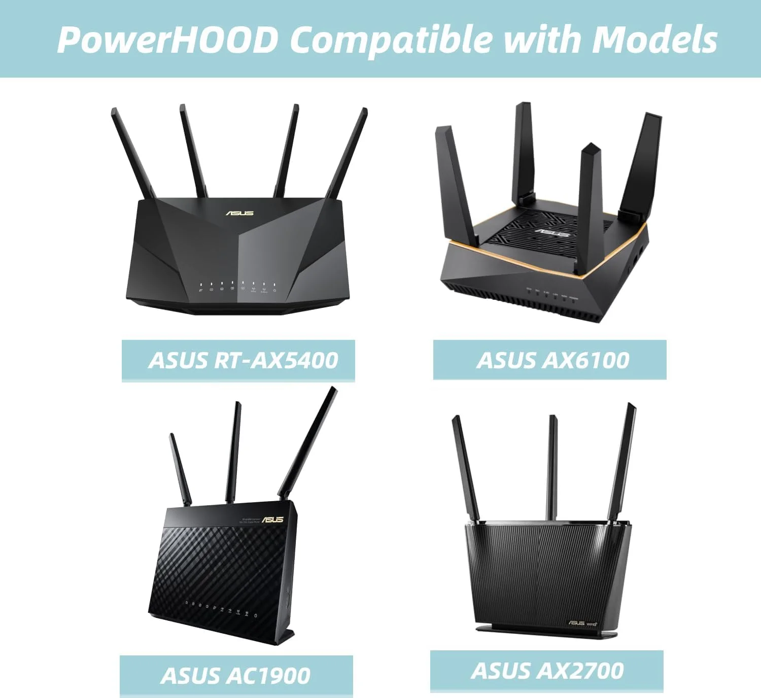 آداپتور 19 ولت AC/DC سازگار با روترهای ASUS AX6100 AX5400 AX2700 AC1900 Dual Band WiFi 6 Extendable Router مدل های RT-AX92U RT-AX82U RT-AX68U RT-AC68U، کابل شارژر منبع تغذیه PSU