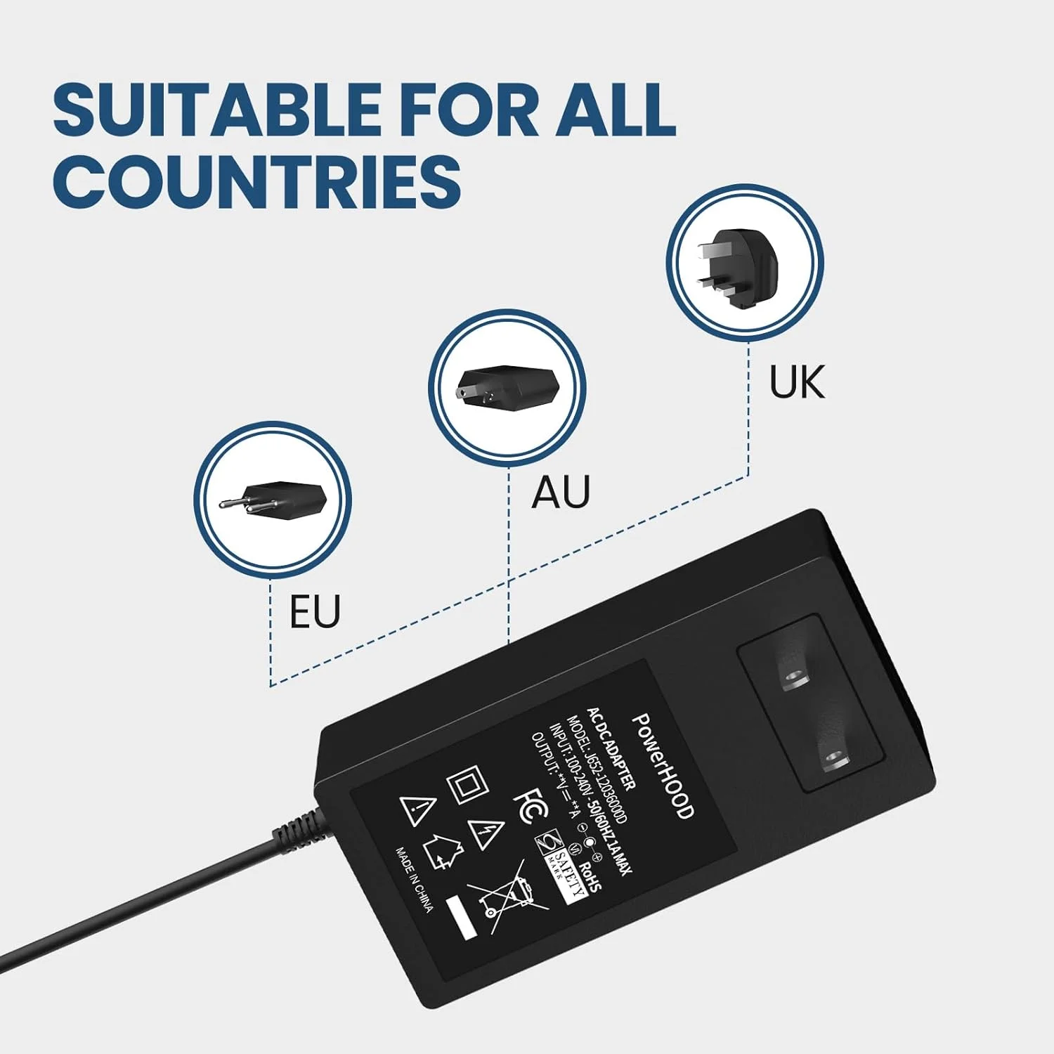 آداپتور 12 ولت AC/DC سازگار با روتر گیمینگ وایرلس ASUS TUF-AX6000 TUF Gaming AX6000 Dual Band WiFi 6 مدل P/N 90IG07X0-MA1C0V، منبع تغذیه 12 ولت آداپتور 12 ولت AC/DC سازگار با روتر گیمینگ وایرلس ASUS TUF-AX6000 TUF Gaming AX6000 Dual Band WiFi 6 مدل P/N 90IG07X0-MA1C0V، منبع تغذیه 12 ولت