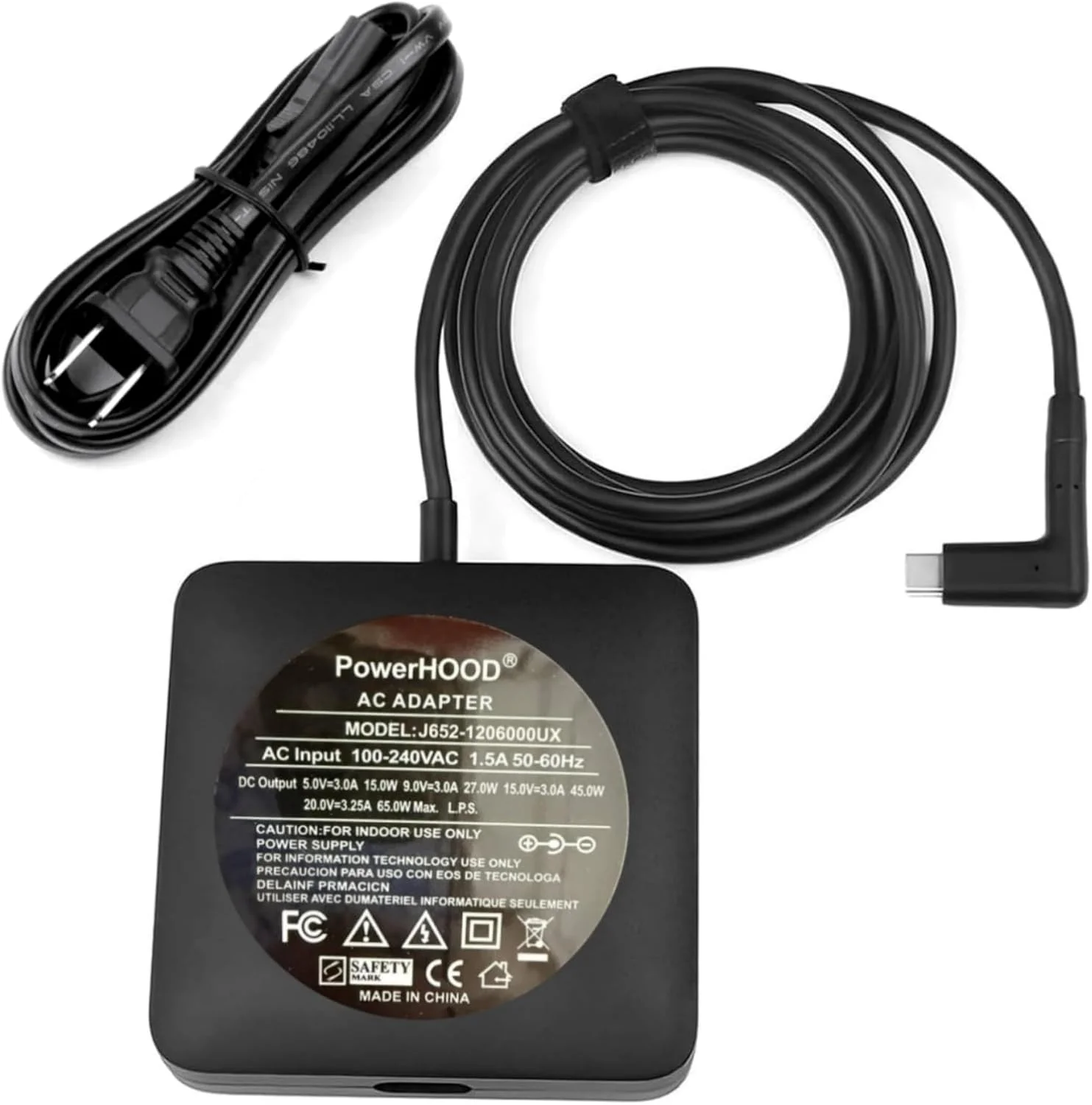 شارژر 65 واتی USB-C سازگار با لپ‌تاپ‌های ASUS Chromebook CX1 CX1101 CX1400 CX1700 CX1102 CX1500 CX1400 CX1100، آداپتور برق 65 واتی USB Type-C، کابل شارژ