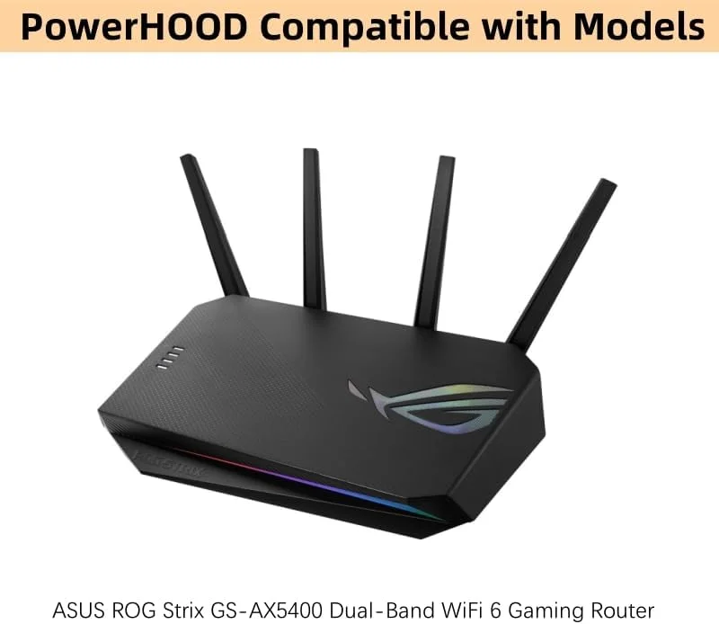 آداپتور AC/DC 19 ولت سازگار با روتر گیمینگ ASUS ROG Strix GS-AX5400 Dual-Band WiFi 6، منبع تغذیه 19 ولت DC