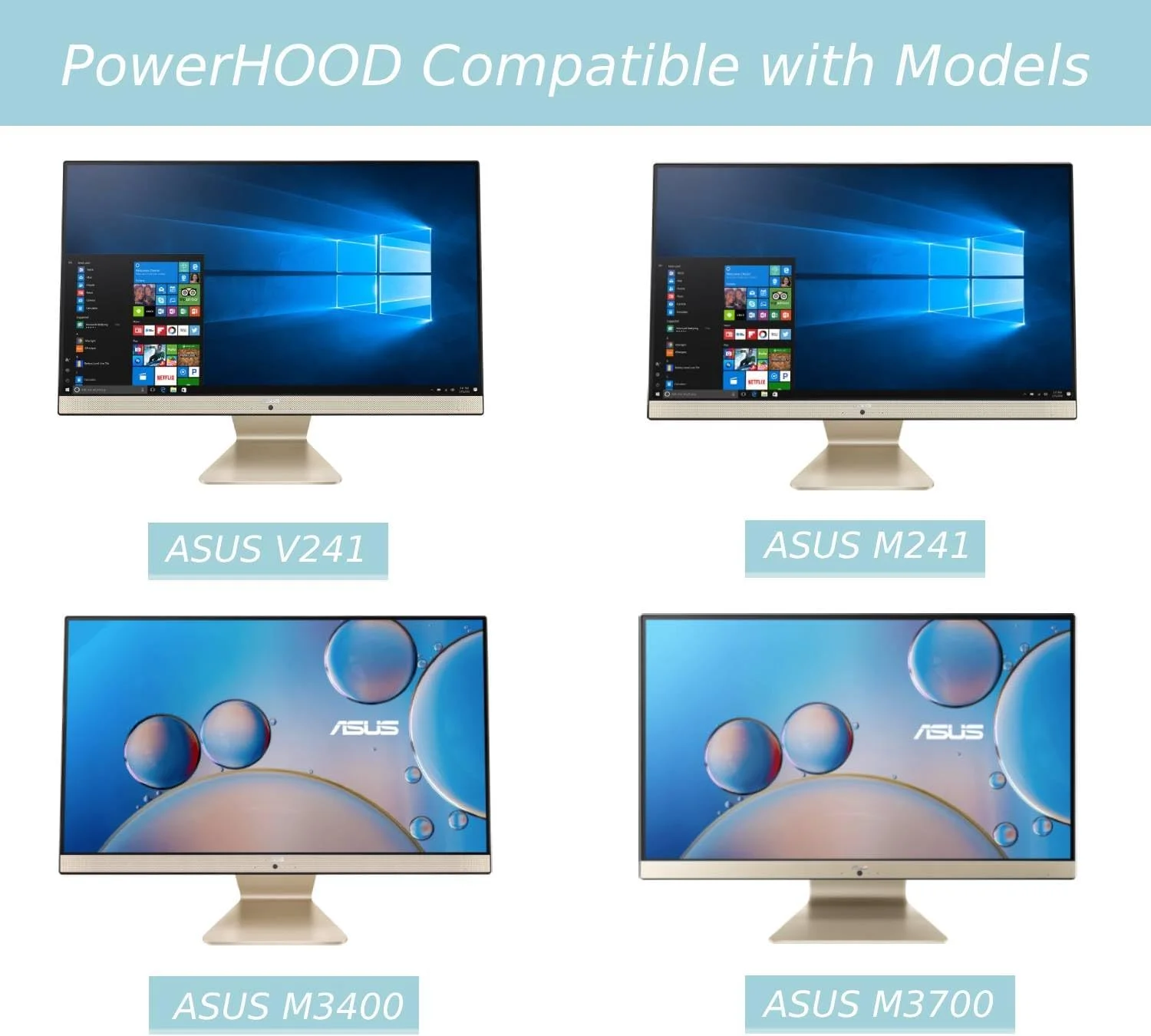 آداپتور AC 90 واتی سازگار با کامپیوترهای همه کاره ASUS V241 M241، M3200 M3400 M3700 M3700WU M3700WUA، سیم برق، شارژر باتری، کابل PSU