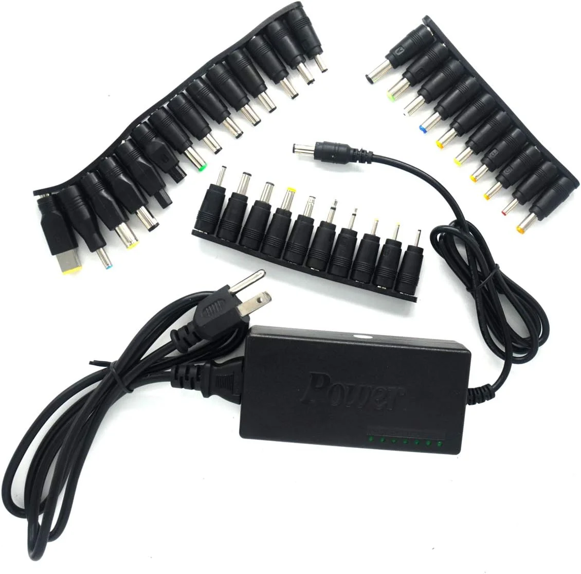 شارژر آداپتور برق AC یونیورسال Padarsey با توان 96 وات و 34 عدد آداپتور 12V-24V سازگار برای نوت بوک ایسر ایسوس توشیبا دل لنوو آی بی ام اچ پی کامپک سامسونگ سونی گیت وی فوجیتسو تلفن همراه DVD LCD