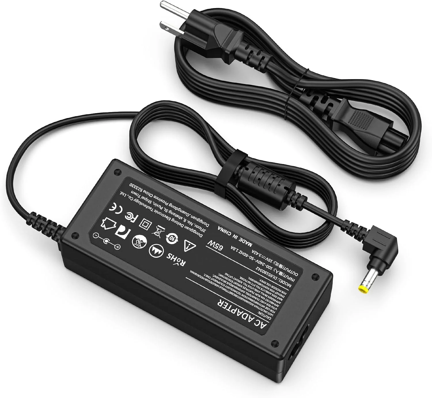 آداپتور AC 65W PA3714U-1ACA - شارژر لپ تاپ سازگار با Toshiba Satellite C55، Portege Z30 و مدل های بیشتر به همراه سیم برق