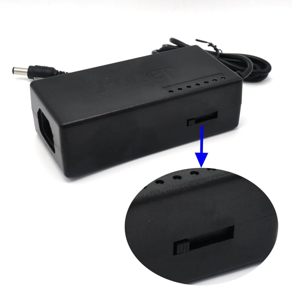 شارژر آداپتور برق AC یونیورسال Padarsey با توان 96 وات و 34 عدد آداپتور 12V-24V سازگار برای نوت بوک ایسر ایسوس توشیبا دل لنوو آی بی ام اچ پی کامپک سامسونگ سونی گیت وی فوجیتسو تلفن همراه DVD LCD