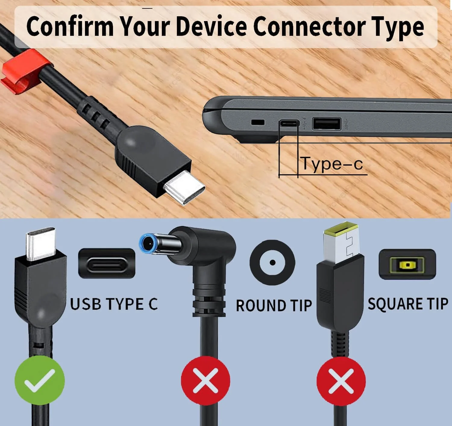 شارژر لپ تاپ USB C باریک 100 واتی جدید برای لپ تاپ های لنوو Type C Thinkpad/Yoga/Chromebook، شارژر USB C 100 واتی برای MacBook، HP، ASUS، Acer، MSI، آداپتور AC کامپیوتر Dell