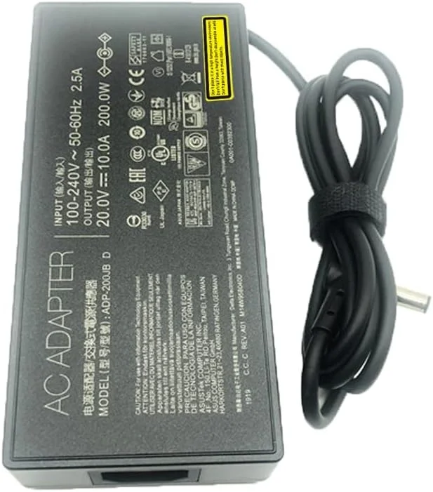 آداپتور شارژر 20V 10A 200W AC مدل ADP-200JB D سازگار با لپ تاپ گیمینگ ASUS ROG Zephyrus G15 GA503 GA503QM GA503QS GA503QR با سر 6.0 * 3.7