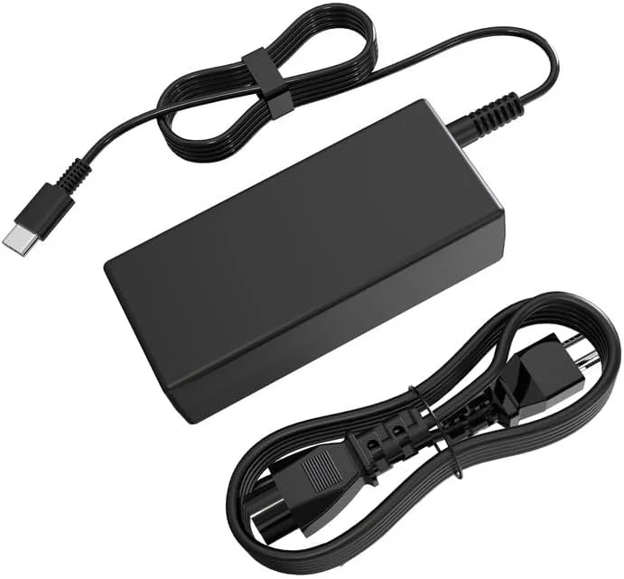 شارژر یونیورسال 65 واتی USB C لپ تاپ سازگار با لپ تاپ های اچ پی کروم بوک، لنوو Thinkpad/Yoga، دل کروم بوک/Latitude، ایسوس، سامسونگ، ایسر، گوگل یونیورسال کروم بوک با سیم برق Type C