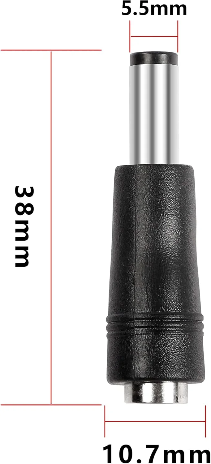 آداپتور تبدیل جک مادگی DC 4.0x1.7mm به نری DC 5.5x2.1mm یونیورسال برای لپ تاپ و روتر (4 عدد)