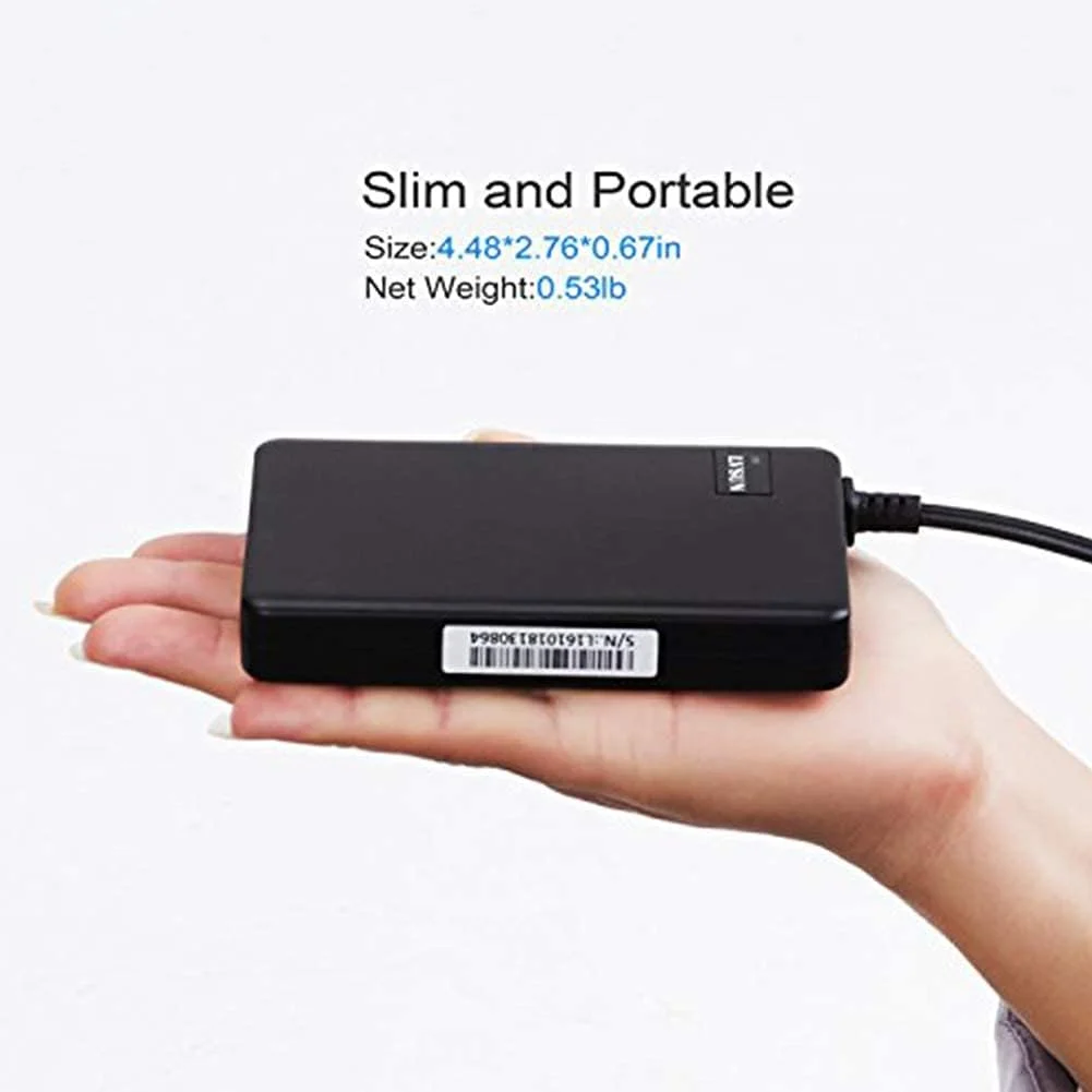 شارژر لپ تاپ یونیورسال 90 وات باریک آداپتور AC با پورت USB دوتایی 5V2.1A برای موبایل | تبلت سازگار با لنوو، اچ پی، توشیبا، سامسونگ، ایسر، ایسوس و اکثر نوت بوک ها، DC 18.5-20V