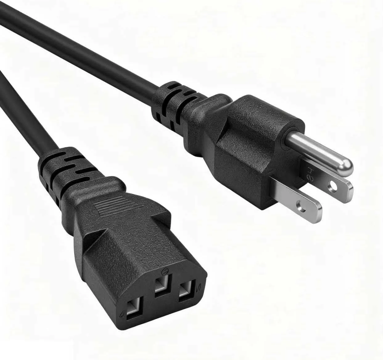 کابل برق یونیورسال 1.5 متری، 3 پین مناسب کامپیوتر، لپ تاپ، مانیتور، پرینتر، اچ پی، دل، ایسر، ایسوس، لنوو