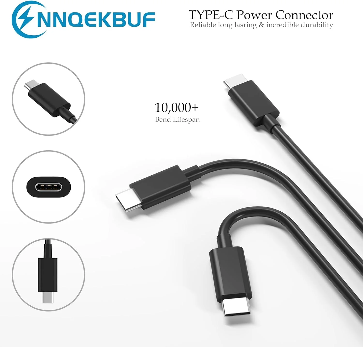 شارژر لپ تاپ باریک 65 واتی 60 واتی سازگار با DELL Latitude 5420 5520 5320 5430 5290 7410 7420، Chromebook 3100، سری XPS شارژ سریع نوع C سیم برق کامپیوتر