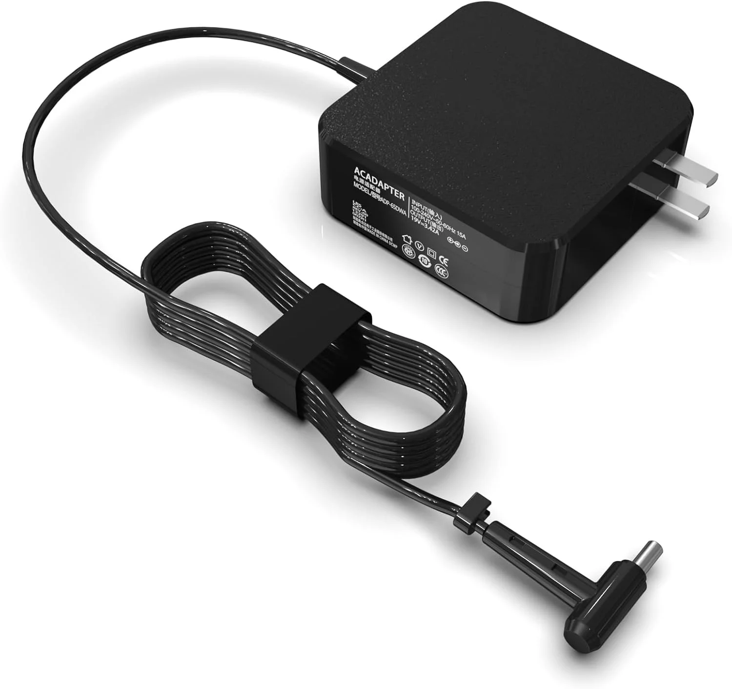 شارژر لپ تاپ 65 واتی مناسب برای سری های Asus Vivobook Flip 14، 15، 17 مدل های F510U F510UA F512JA F512J F412DA F512DA F512JA F512FA و سری Asus Zenbook UX و Zenbook به همراه سیم آداپتور برق