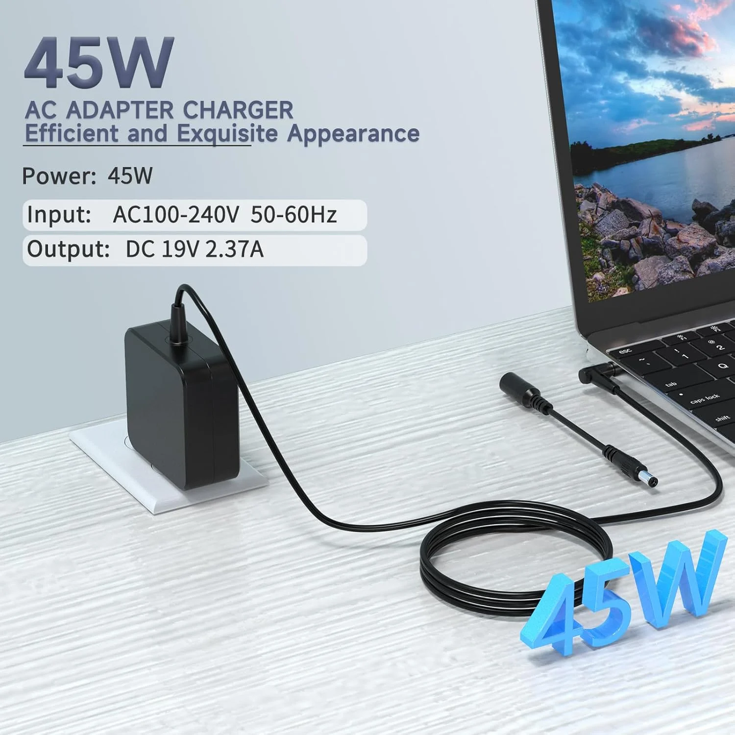 شارژر لپ تاپ 45 واتی سازگار با Asus Vivobook X541 X515 X556 X712 آداپتور منبع تغذیه