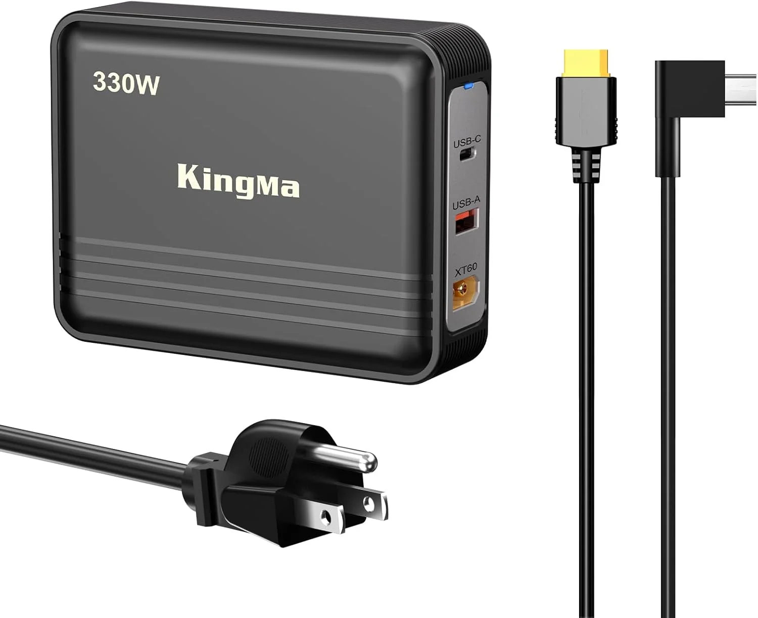 شارژر لپ‌تاپ King Ma GaN برای ROG Zephyrus G14 G16، TUF Gaming A16، ایستگاه شارژ سریع USB قابل حمل 3 پورت برای دستگاه‌های متعدد برای لپ‌تاپ‌های گیمینگ و مهندسی