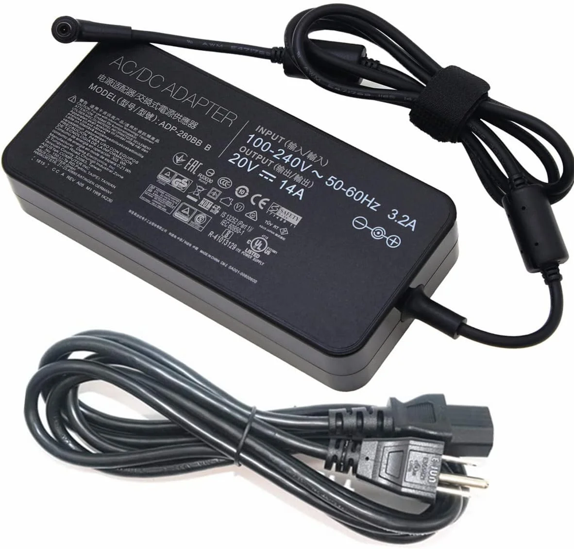 آداپتور AC مناسب برای ASUS PG35V G703GI GX701 ROG G703GX ADP-280BB B 20V 14A 280W و شارژر MSI GE75 GE63 Raider RGB 8SF-233RU (AD065G2Uz)