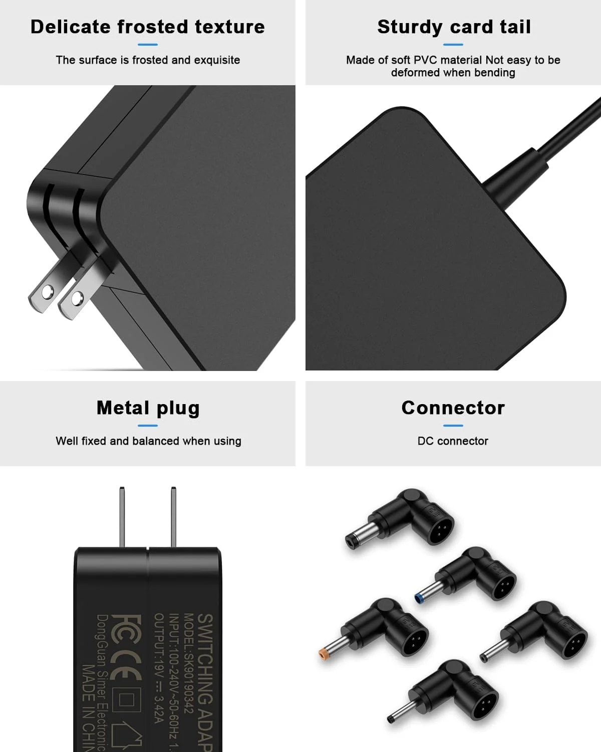 شارژر لپ تاپ 90 واتی جایگزین آداپتور AC برای ASUS D550C D550M K52F K52J k53e K55A K501U