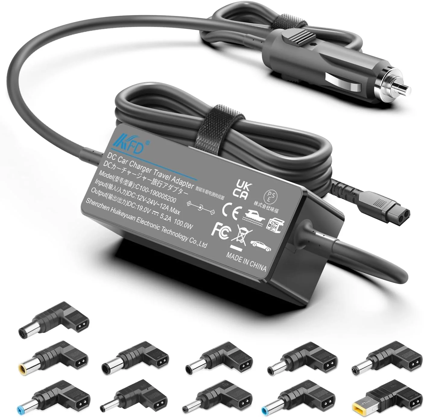 آداپتور DC یونیورسال 100W 90W 65W 45W شارژر فندکی لپ تاپ 12V-24V برای HP Dell Toshiba IBM Lenovo Acer ASUS MSI Samsung Fujitsu Gateway JBL Bose Sony LG ساندبار اسپیکر تلویزیون مانیتور پاور استیشن