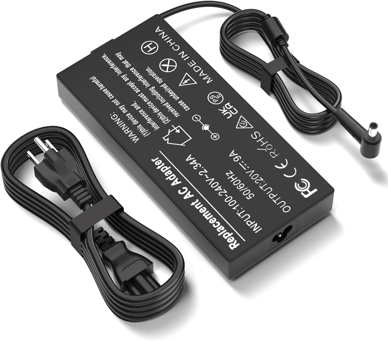 شارژر 180 واتی سازگار با لپ‌تاپ ایسوس Rog G14 GA401 G15 GA502، آداپتور AC مدل ADP-180TB H 20V 9A، سری گیمینگ TUF F15 F17 FX505D FX505G