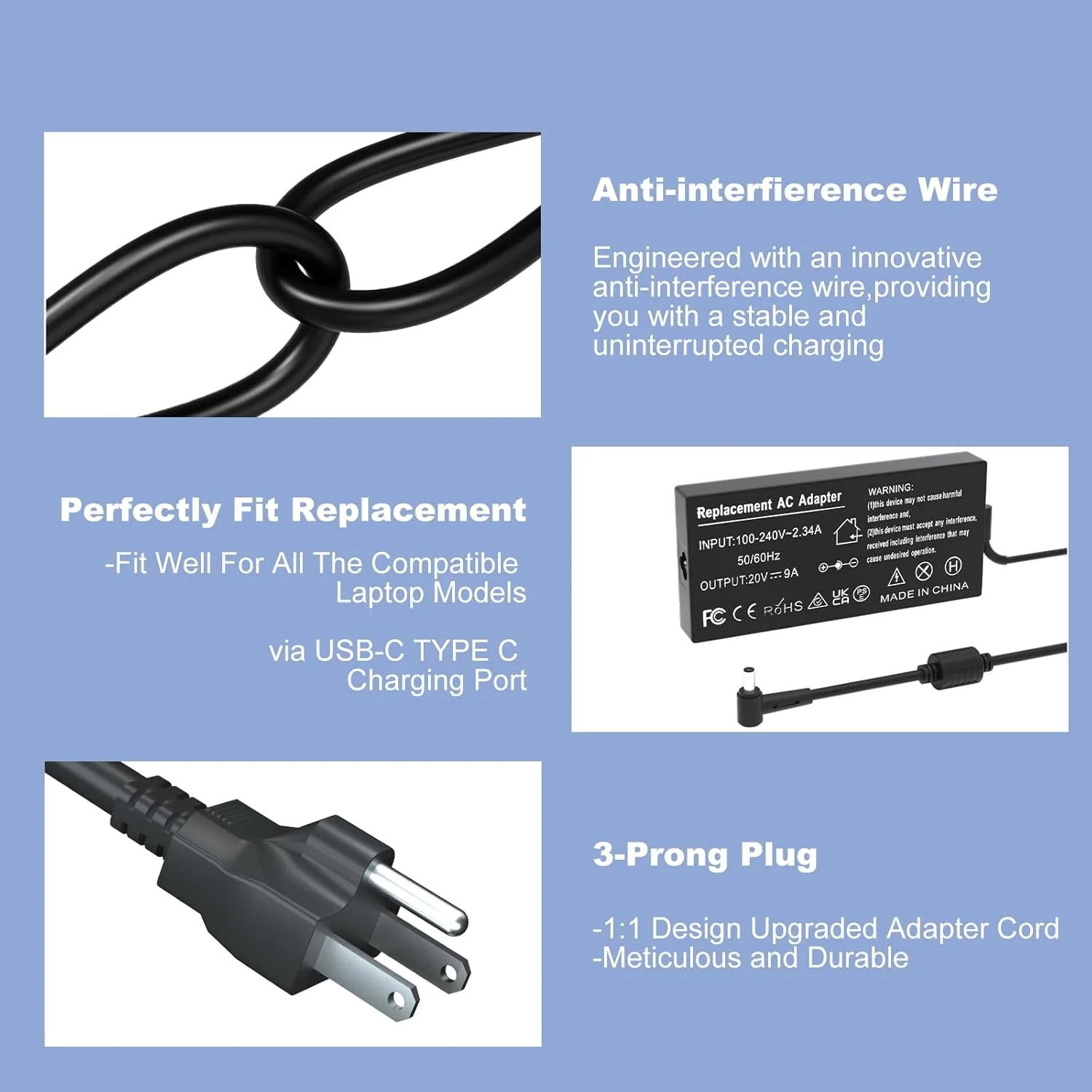 شارژر 180 واتی سازگار با لپ‌تاپ ایسوس Rog G14 GA401 G15 GA502، آداپتور AC مدل ADP-180TB H 20V 9A، سری گیمینگ TUF F15 F17 FX505D FX505G