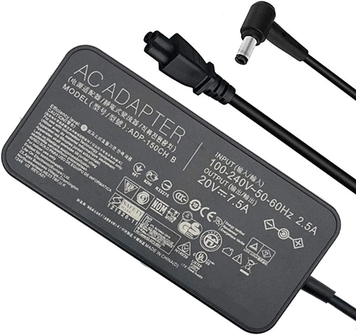 آداپتور AC اورجینال 150W 20V 7.5A برای ASUS ROG G531GT-BI7N6 ADP-150CH B ADP-150CH BB 0A001-00081500 به همراه کابل برق آداپتور AC اورجینال 150W 20V 7.5A برای ASUS ROG G531GT-BI7N6 ADP-150CH B ADP-150CH BB 0A001-00081500 به همراه کابل برق