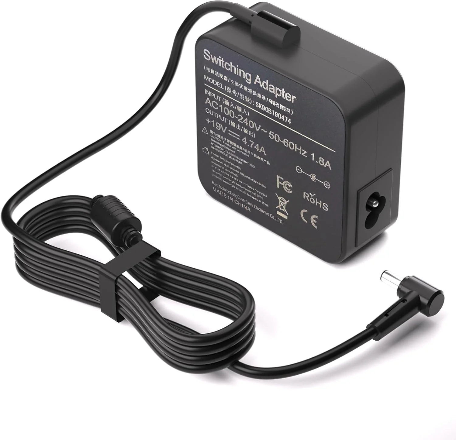 شارژر لپ تاپ 90 واتی سازگار با ایسوس ویووبوک 14X 15X 16X 17X K1703Z M1703Q M1603Q D1603Q Y1603C اکسپرت بوک B1500 P2451F Q534U Q524UQ Q529Z UX533F UX480F سیم برق ADP-90LE B