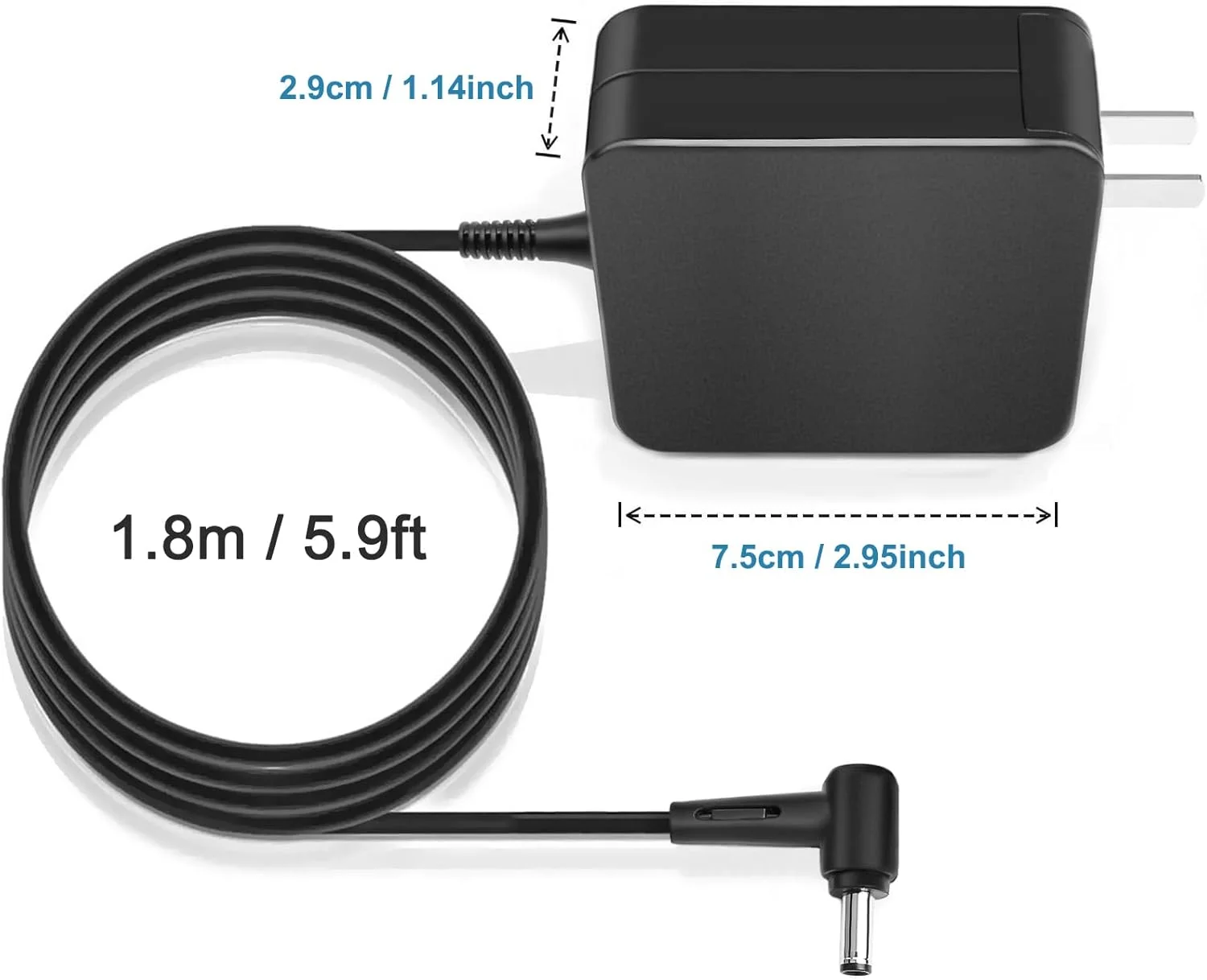 آداپتور AC با توان 65 وات و 45 وات سازگار با مدل‌های Asus f1502za f1504za e1404fa e1504ga e1504fa m1405y m1502y m1605y m1505y tn3402q tn3604y f1704z x1704z ExpertBook p2451fa B1500 vivobook