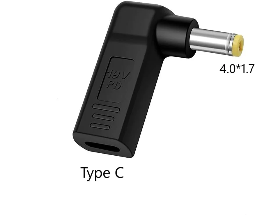 آداپتور شارژ USB C به DC، تبدیل کننده مادگی USB Type C به نری DC 4.0x1.7mm، کانکتور شارژر PD برای لپ تاپ ASUS BelennQ